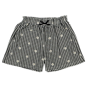 [キッズ]ショートパンツ　ニットツイル　ブラック