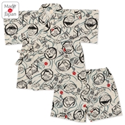 [ベビー]甚平(じんべい)スーツ 富士山柄 オフホワイト