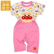 【通販限定】[ベビー]腹当て付きパジャマ　アンパンマン　ピンク