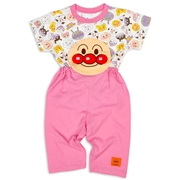 [ベビー]腹当て付きパジャマ　アンパンマン　ピンク