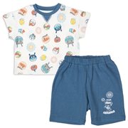 [ベビー]お祭り総柄パジャマ　アンパンマン　ネイビー