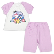 [ベビー]半袖パジャマ　アンパンマン　パープル