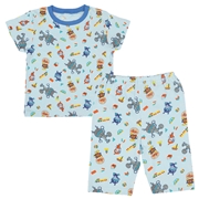 [ベビー]総柄パジャマ　アンパンマン　ブルー