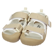 [13.0～17.0cm]ダブルベルトサンダル　ベージュ