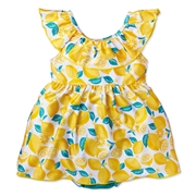 [ベビー]ワンピース水着 レモン柄　おむつ対応