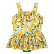 [キッズ]ワンピース水着 レモン柄