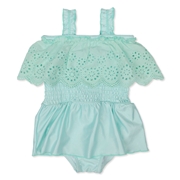 [ベビー]ワンピース水着 コットンレース