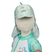 [42～52cm]スイムキャップ たれつき 恐竜