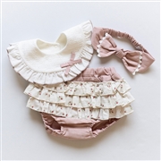 [ベビー]おめかしギフトセット　フリル　ピンク