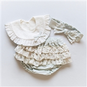 [ベビー]おめかしギフトセット　フリル　グリーン