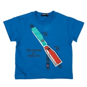 [キッズ]コマチハヤブサ連結Ｔシャツ　ブルー