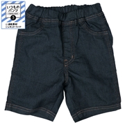 [ベビー]いつものパンツ　５分丈　速乾素材　ネイビー