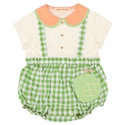フルーツドッキングロンパース　グリーン