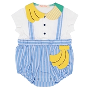 フルーツドッキングロンパース　サックス