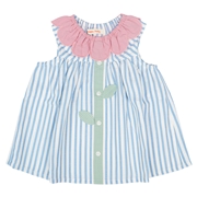 [ベビー]お花チュニック　サックス