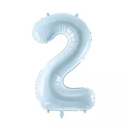 ナンバーバルーン「2」 ライトブルー