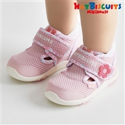 [14.0～15.5cm] セカンドベビーシューズ ピンク[ミキハウス　ホットビスケッツ]