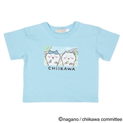 【アニメちいかわ】[ベビー]ちいかわ　半袖Tシャツ　ブルー