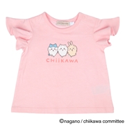 【アニメちいかわ】[ベビー]ちいかわ　半袖Tシャツ　ピンク