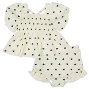 [キッズ]セパレート水着 ハートドット