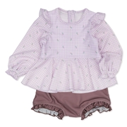 [キッズ]セットアップ水着 花柄