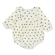 [ベビー]ベビーロンパース ハートドット柄