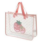 スパンコールビーチバッグ いちご ピンク