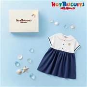 [ギフト] ワンピースギフトセット【BOX付き】  ホワイト[ミキハウス　ホットビスケッツ]