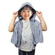 Kid's 冷感ポンチョ ホワイトグレー