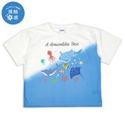 [キッズ]INFILM　半袖Tシャツ　海の生き物　オフホワイト