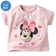 [キッズ]半袖Tシャツ　ミニー　接触冷感　ピンク