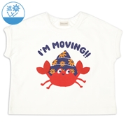 [ベビー]半袖Ｔシャツ　遮熱　ボックス　レッド