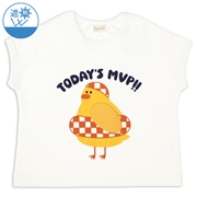 [ベビー]半袖Ｔシャツ　遮熱　ボックス　イエロー