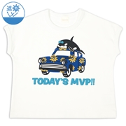 [キッズ]半袖Ｔシャツ　遮熱　ボックス　ネイビー