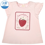 [ベビー]フレンチＴシャツ　遮熱　ピンク