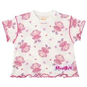 [ベビー]半袖Tシャツ　おかあさんといっしょ　ももいろほっぺ　ホワイト