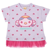 [ベビー]半袖Tシャツ　おかあさんといっしょ　ももいろほっぺ　パープル