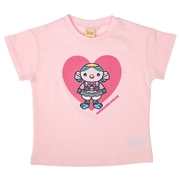 [キッズ]半袖Tシャツ　おかあさんといっしょ　ももいろほっぺ　ピンク