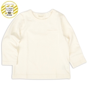 [ベビー]いつものＴシャツ　長袖　天竺素材 オフホワイト