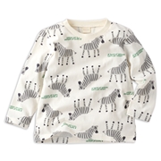 [キッズ]長袖　Ｔシャツ　総柄　グレー