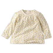 [ベビー]長袖　Ｔシャツ　総柄　イエロー