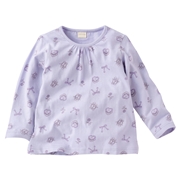 [キッズ]長袖　Ｔシャツ　総柄　パープル