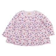 [ベビー]長袖Ｔシャツ　アンパンマン　総柄　パープル