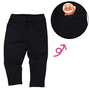 [キッズ]ストレッチパンツ　アンパンマン　ブラック