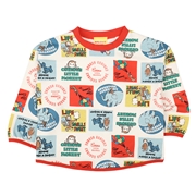 [キッズ]長袖Ｔシャツ　おさるのジョージ　アイボリー