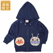 【通販限定】[キッズ]フード付きパーカー　アンパンマン　ネイビー