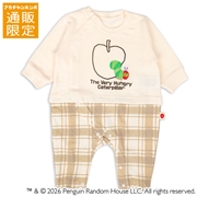 【通販限定】リンゴ柄カバーオール　はらぺこあおむし　ベージュ
