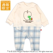 【通販限定】リンゴ柄カバーオール　はらぺこあおむし　サックス