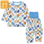 【通販限定】[ベビー]総柄前開きパジャマ　アンパンマン　ブルー