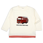 [キッズ]長袖Tシャツ　サガラ　オフホワイト